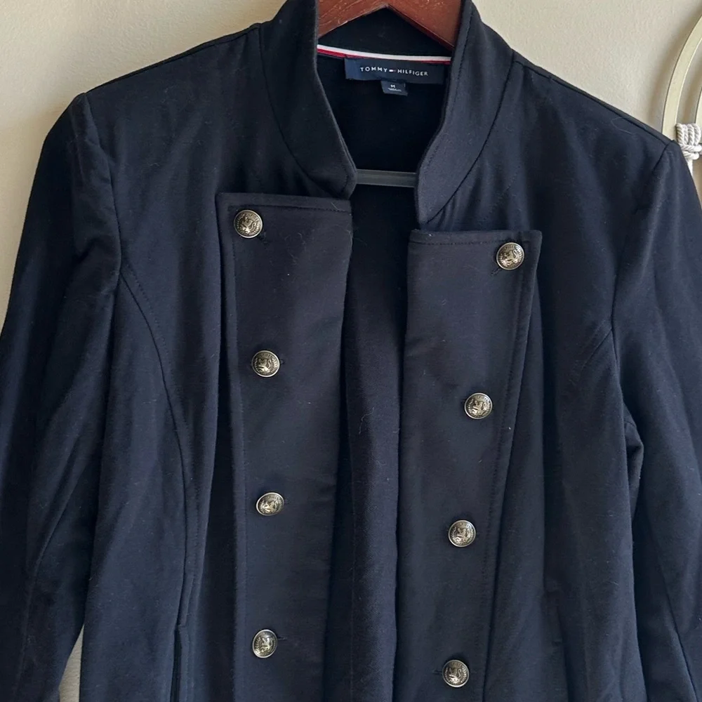 Tommy Hilfiger Black Double-Breasted Women's Jacket - Picture 2 of 9